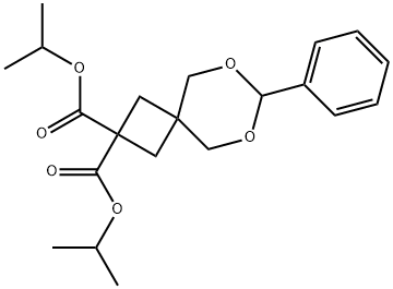 6,8-Dioxaspiro[3.5]nonane-2,2-dicarboxylic acid, 7-phenyl-, 2,2-bis(1-methylethyl) ester Structure