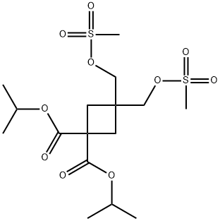 1,1-Cyclobutanedicarboxylic acid, 3,3-bis[[(methylsulfonyl)oxy]methyl]-, 1,1-bis(1-methylethyl) ester Structure