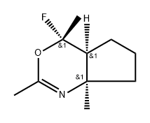 Cyclopent[d][1,3]oxazine, 4-fluoro-4,4a,5,6,7,7a-hexahydro-2,4,7a-trimethyl-, (4-alpha-,4a-alpha-,7a-alpha-)- (9CI) 结构式
