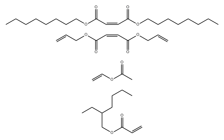 2-Butenedioic acid (Z)-, dioctyl ester, polymer with (Z)-di-2-propenyl 2-butenedioate, ethenyl acetate and 2-ethylhexyl 2-propenoate 结构式