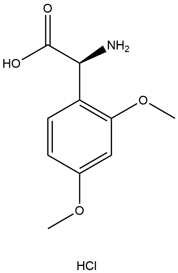 (S)-2-amino-2-(2,4-dimethoxyphenyl)acetic acid hydrochloride 结构式