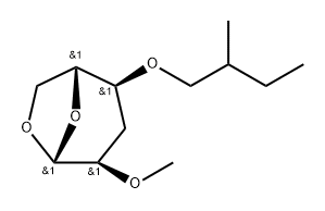 123919-10-8 .beta.-D-ribo-Hexopyranose, 1,6-anhydro-3-deoxy-2-O-methyl-4-O-(2-methylbutyl)-