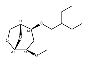 .beta.-D-ribo-Hexopyranose, 1,6-anhydro-3-deoxy-4-O-(2-ethylbutyl)-2-O-methyl- 结构式