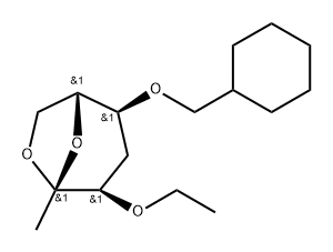 .beta.-D-ribo-2-Heptulopyranose, 2,7-anhydro-5-O-(cyclohexylmethyl)-1,4-dideoxy-3-O-ethyl-|