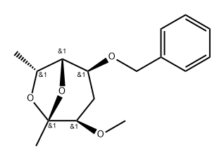 .beta.-allo-2-Octulopyranose, 2,7-anhydro-1,4,8-trideoxy-3-O-methyl-5-O-(phenylmethyl)- 结构式