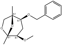 .beta.-ribo-2-Heptulopyranose, 2,7-anhydro-1,4-dideoxy-6-C-methyl-3-O-methyl-5-O-(phenylmethyl)- Struktur