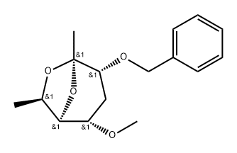 .beta.-allo-2-Octulopyranose, 2,7-anhydro-1,4,8-trideoxy-5-O-methyl-3-O-(phenylmethyl)- Structure