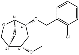 .beta.-ribo-Hexopyranose, 1,6-anhydro-2-O-(2-chlorophenyl)methyl-3-deoxy-4-O-methyl-,123919-59-5,结构式