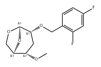 .beta.-ribo-Hexopyranose, 1,6-anhydro-3-deoxy-2-O-(2,4-difluorophenyl)methyl-4-O-methyl-,123919-60-8,结构式