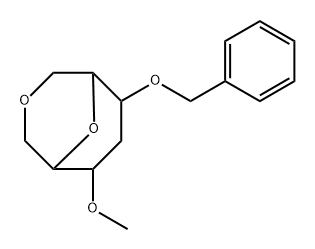 D-allo-Heptitol, 1,7:2,6-dianhydro-4-deoxy-3-O-methyl-5-O-(phenylmethyl)- 结构式