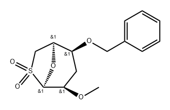 .beta.-L-lyxo-Hexopyranose, 1,3,6-trideoxy-1,6-episulfonyl-2-O-methyl-4-O-(phenylmethyl)-,123919-70-0,结构式