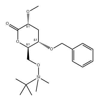 D-ribo-Hexonic acid, 3-deoxy-6-O-(1,1-dimethylethyl)dimethylsilyl-2-O-methyl-4-O-(phenylmethyl)-, .delta.-lactone|