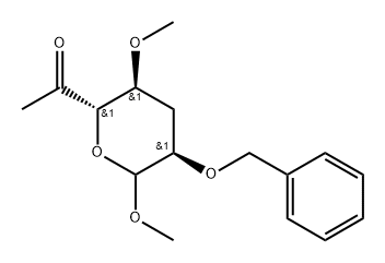 ribo-Heptopyranosid-6-ulose, methyl 3,7-dideoxy-4-O-methyl-2-O-(phenylmethyl)- Struktur