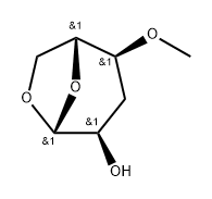 .beta.-ribo-Hexopyranose, 1,6-anhydro-3-deoxy-4-O-methyl- Structure