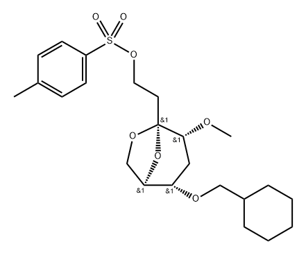 .beta.-D-ribo-3-Octulopyranose, 3,8-anhydro-6-O-(cyclohexylmethyl)-2,5-dideoxy-4-O-methyl-, 4-methylbenzenesulfonate|