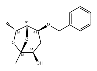 .beta.-allo-2-Octulopyranose, 2,7-anhydro-1,4,8-trideoxy-5-O-(phenylmethyl)- Structure