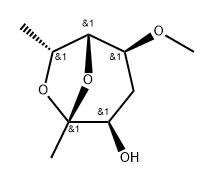 .beta.-allo-2-Octulopyranose, 2,7-anhydro-1,4,8-trideoxy-5-O-methyl- Struktur