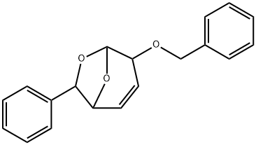 .beta.-D-erythro-Hex-3-enopyranose, 1,6-anhydro-3,4-dideoxy-6-C-phenyl-2-O-(phenylmethyl)-, (6S)-rel- Struktur