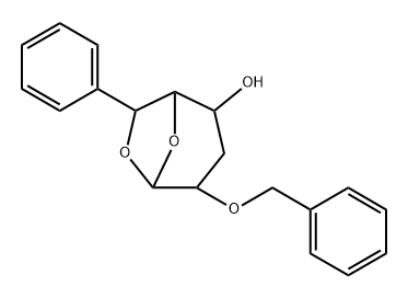 .beta.-ribo-Hexopyranose, 1,6-anhydro-3-deoxy-6-C-phenyl-2-O-(phenylmethyl)-, stereoisomer Structure