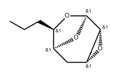 .beta.-allo-Nonopyranose, 1,6:2,3-dianhydro-4,7,8,9-tetradeoxy-, stereoisomer 化学構造式