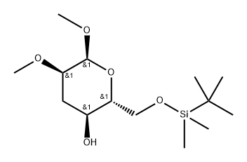 .alpha.-D-ribo-Hexopyranoside, methyl 3-deoxy-6-O-(1,1-dimethylethyl)dimethylsilyl-2-O-methyl-,123920-49-0,结构式