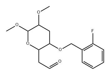 .alpha.-D-ribo-Heptodialdo-1,5-pyranoside, methyl 3,6-dideoxy-4-O-(2-fluorophenyl)methyl-2-O-methyl- Structure