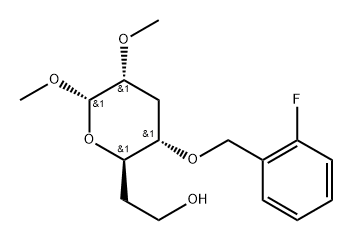 .alpha.-D-ribo-Heptopyranoside, methyl 3,6-dideoxy-4-O-(2-fluorophenyl)methyl-2-O-methyl-,123920-56-9,结构式