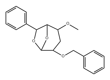 .beta.-D-ribo-Hexopyranose, 1,6-anhydro-3-deoxy-4-O-methyl-6-C-phenyl-2-O-(phenylmethyl)-, (6S)- Structure