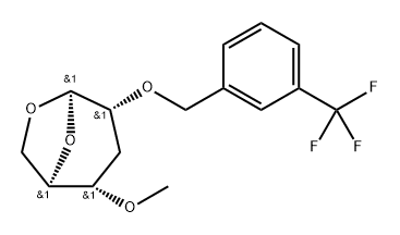 .beta.-ribo-Hexopyranose, 1,6-anhydro-3-deoxy-4-O-methyl-2-O-3-(trifluoromethyl)phenylmethyl-,123920-88-7,结构式