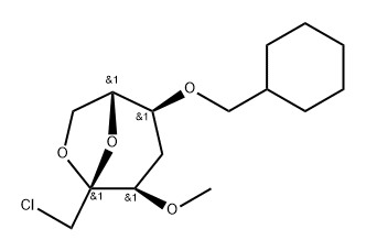 .beta.-D-ribo-2-Heptulopyranose, 2,7-anhydro-1-chloro-5-O-(cyclohexylmethyl)-1,4-dideoxy-2-O-methyl-|