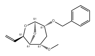 .beta.-allo-Oct-7-enopyranose, 1,6-anhydro-3,7,8-trideoxy-4-O-methyl-2-O-(phenylmethyl)- Structure