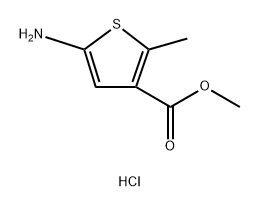 5-氨基-2-甲基噻吩-3-羧酸甲酯盐酸盐 结构式