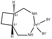 Platinum, [rel-(1R,2R)-1,2-cyclobutanedimethanamine-κN1,κN2]diiodo-, (SP-4-2)- Structure