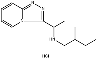 N-(1-([1,2,4]三唑并[4,3-A]吡啶-3-基)乙基)-2-甲基丁-1-胺二盐酸盐,1240526-15-1,结构式