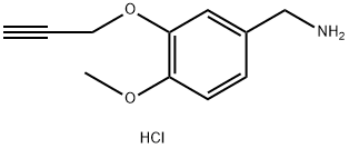 4-甲氧基-3-(丙-2-炔-1-基氧基)苯基]甲胺盐酸盐,1240528-27-1,结构式