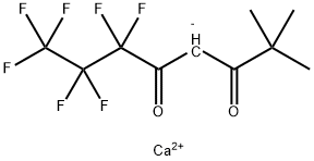 双(1,1,1,2,2,3,3-七氟-7,7-二甲基辛烷-4,6-二酮)钙盐, 124053-49-2, 结构式