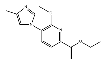 6-(1-ethoxyvinyl)-2-methoxy-3-(4-methyl-1H-imidazol-1-yl)pyridine Struktur