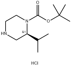 (S)-1-BOc-2-isopropyl-piperazine hcl,1241725-73-4,结构式