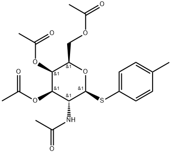 β-D-Galactopyranoside, 4-methylphenyl 2-(acetylamino)-2-deoxy-1-thio-, 3,4,6-triacetate Structure