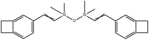 Disiloxane, 1,3-bis(2-bicyclo4.2.0octa-1,3,5-trien-3-ylethenyl)-1,1,3,3-tetramethyl-, homopolymer 化学構造式