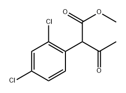 Benzeneacetic acid, α-acetyl-2,4-dichloro-, methyl ester Structure