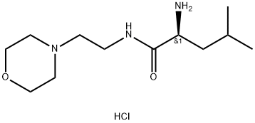 (S)-2-amino-4-methyl-N-(2-morpholinoethyl)pentanamide hydrochloride Structure