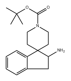 tert-butyl 2-amino-2,3-dihydrospiro[indene-1,4'-piperidine]-1'-carboxylate Struktur