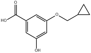 3-(Cyclopropylmethoxy)-5-hydroxybenzoic acid,1243364-86-4,结构式