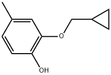 2-(Cyclopropylmethoxy)-4-methylphenol,1243388-02-4,结构式