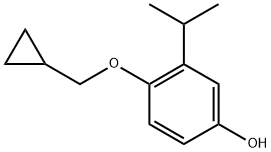 4-(cyclopropylmethoxy)-3-isopropylphenol,1243396-54-4,结构式