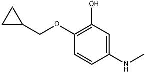Phenol, 2-(cyclopropylmethoxy)-5-(methylamino)- Structure