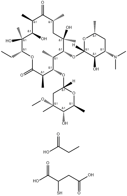 propionyl erythromycin mercaptosuccinate,124399-51-5,结构式