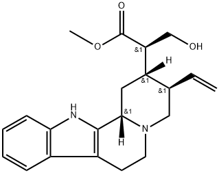 (16R)-18,19-Didehydro-17-hydroxycorynan-16-carboxylic acid methyl ester Structure