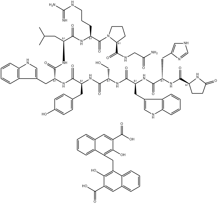 双羟荼酸曲普瑞林,124508-66-3,结构式